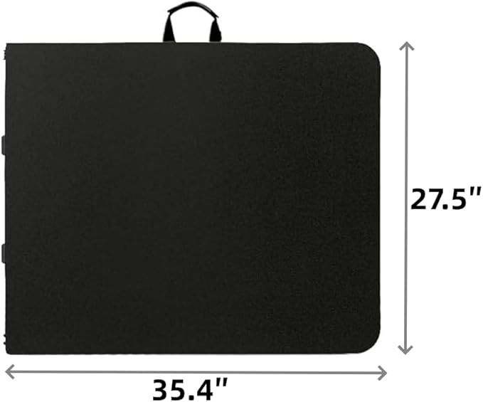 Folding Table 6ft Foldable Table with Built in Handle & Steel Legs / 6FT Heavy Duty Folding Portable,Perfect for Party, Dining Indoor/Outdoor Events, Tailgating & Backyard BBQ, Black