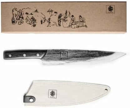 COOLINA Tungsten XL Chef Knife, Kitchen Utility Knife for Cutting, Chopping Meat, Vegetables 9-inch Blade, German Tungsten Steel