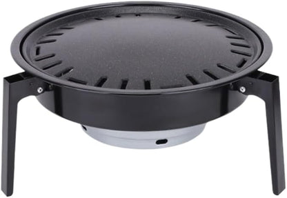 Portable Charcoal Grill, 12.6" Folding Barbecue Charcoal Grill, with Round Removable Grilling Net Grilling Pan Net Grabber, Easy To Clean, Mini BBQ Grill for Outdoor Cooking Camping Picnic