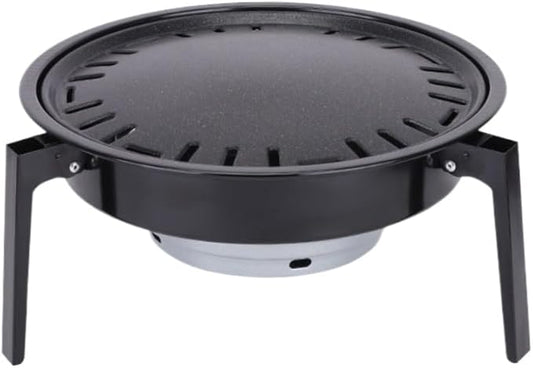 Portable Charcoal Grill, 12.6" Folding Barbecue Charcoal Grill, with Round Removable Grilling Net Grilling Pan Net Grabber, Easy To Clean, Mini BBQ Grill for Outdoor Cooking Camping Picnic