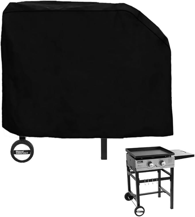Griddle Cover for Royal Gourmet 2 Burner Griddle- 600D Flat Top 38 Inch Grill Cover for Royal Gourmet GB2000 Regal 2-Burner Flattop Gas Grill Griddle, Heavy Duty & Waterproof Outdoor