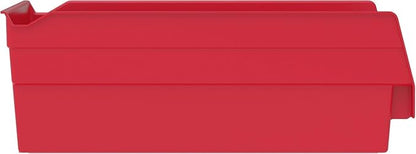 Akro-Mils 30130 Heavy Duty Plastic Shelf Bins, 12"x 6.5"x 4", Red, 12-Pk | Heavy Duty Nesting Storage Bins for Garage, Closet, Refrigerator, Kitchen, Cabinet, Drawer Organization, Pantry Organization