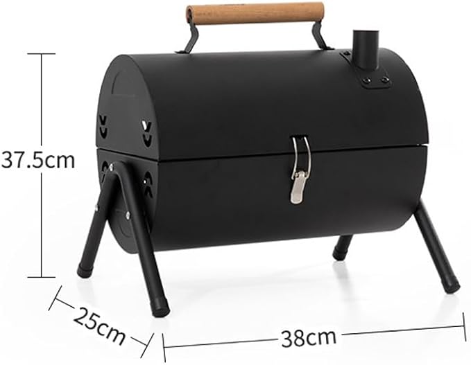 Portable Charcoal Grill with, Small Tabletop Barbecue Grill for Outdoor Camping Backyard Party BBQ Cooking, Extra Thick Steel & Heavy Duty, Innovative Design & Easy Assembly