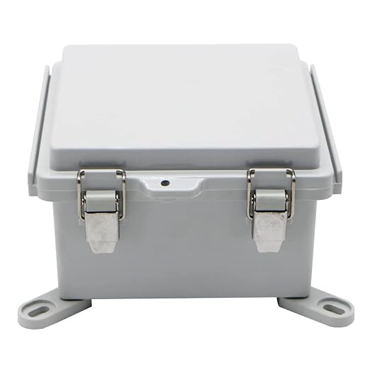 ABS Electric Junction Box, IP67 Weatherproof Electrical Boxes, Hinged Clear Cover Outdoor Waterproof Plastic Enclosure Box with Lock, Small Dustproof Case 5.9×5.9×3.5 inch(150×150×90mm)