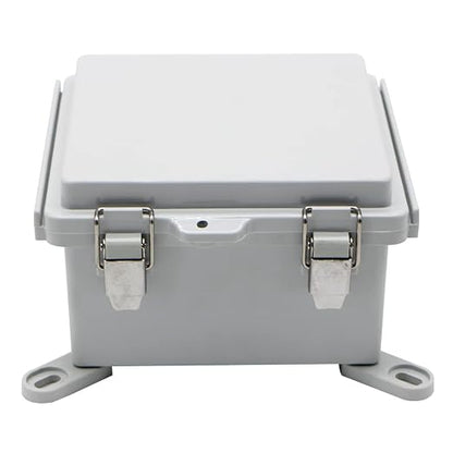 ABS Electric Junction Box, IP67 Weatherproof Electrical Boxes, Hinged Clear Cover Outdoor Waterproof Plastic Enclosure Box with Lock, Small Dustproof Case 5.9×5.9×3.5 inch(150×150×90mm)