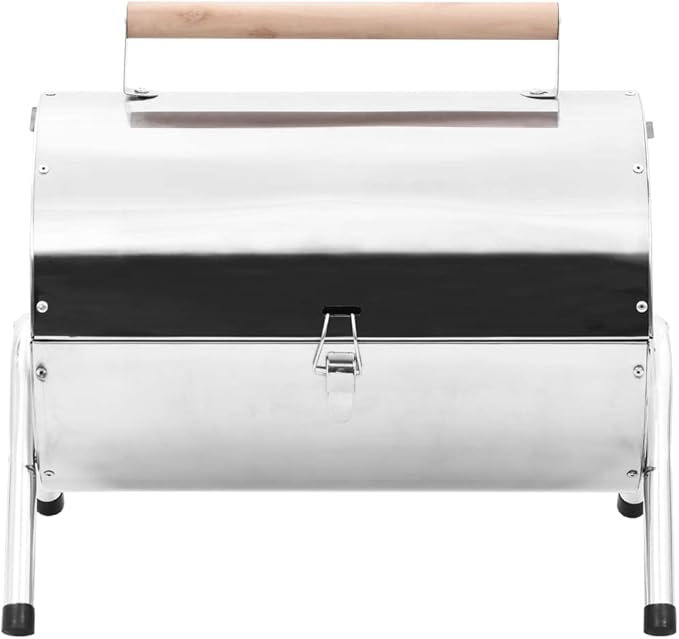 Portable Tabletop Charcoal BBQ Grill Stainless Steel Double Grids,Charcoal BBQ Barbecue Grill Camping Stand for Outdoor Cooking Portable,for Tailgating Patio Backyard Camping and Anywhere