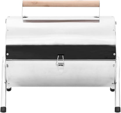 Portable Tabletop Charcoal BBQ Grill Stainless Steel Double Grids,Charcoal BBQ Barbecue Grill Camping Stand for Outdoor Cooking Portable,for Tailgating Patio Backyard Camping and Anywhere
