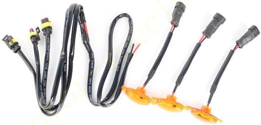 3-Pack Grille LED Lights Raptor Style Grill Decoration for Chevrolet Colorado 15-16-