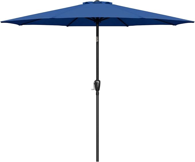 Simple Deluxe 9' Patio Umbrella Outdoor Table Market Yard Umbrella with Push Button Tilt/Crank