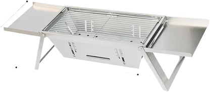 BBQ Grill Outdoor Folding Charcoal Stove Compact Camping Picnic Skewer Rack Travel Barbecue Set(Standard Style)