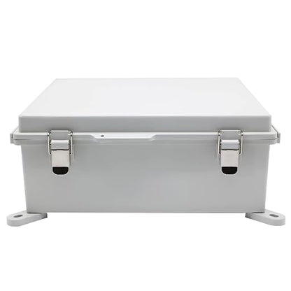 Large Hinged Cover Junction Box with Mounting Plate, Project Boxes Waterproof DIY Outdoor Electrical Enclosure, Low Voltage ABS Dustproof Case 13×13×5.1 inch(330×330×130mm)