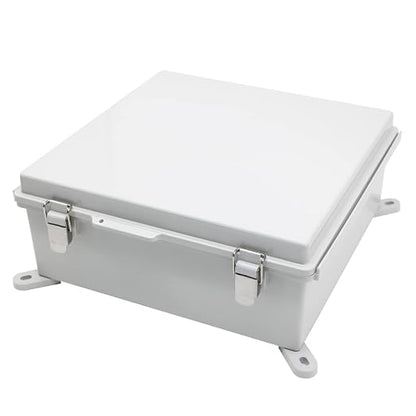 Large Hinged Cover Junction Box with Mounting Plate, Project Boxes Waterproof DIY Outdoor Electrical Enclosure, Low Voltage ABS Dustproof Case 13×13×5.1 inch(330×330×130mm)