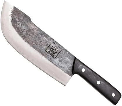COOLINA Daozi 8" Butcher Knife, Hand-Forged High-Carbon Steel Cleaver for Heavy-Duty Meat Cutting, Slicing, Chopping, Brisket & BBQ, Full-Tang Forged Blade with Ergonomic Wood Handle