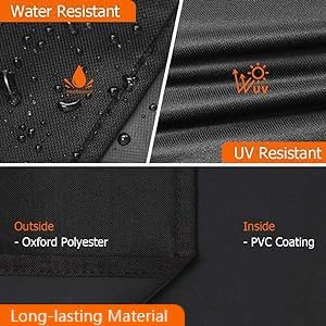 iCOVER 40 inch Smoker Cover for Masterbuilt - 25.5" LX19 D X 40" H 600D Square Smokers Covers Water Proof Canvas Heavy Duty for 40-Inch Electric Vertical BBQ, Black