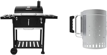 Royal Gourmet 24" Charcoal Grill Bundle with Chimney Starter and Accessories
