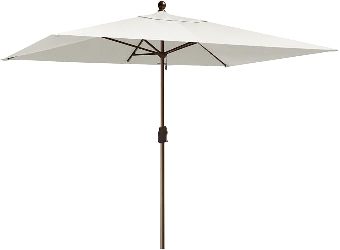 EliteShade USA 10-Year-Non-Fading 6.5x10Ft Rectangular Market Patio Umbrella, UPF 50+ UV Protection Performance Sun Umbrella, Heavy Duty Commercial Grade Outdoor Table Umbrella with Crank, Windproof Vented Top for Garden, Pool, Deck and Outdoor Playset...