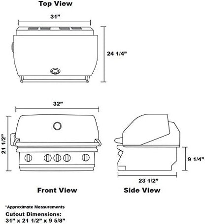 Lion Premium Grills L75623 32" Natural Gas Grill