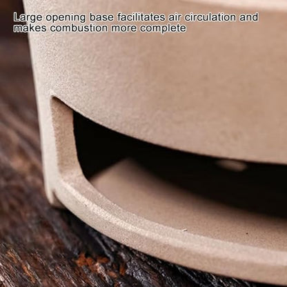 Small Japanese Style Clay Charcoal Stove, Barbecue Grill, Clay Barbecue and Tea Stove, Clay Grilling Stove with Metal Baking Sheet, for Home, Picnic, Camping(21cm 8.3in)