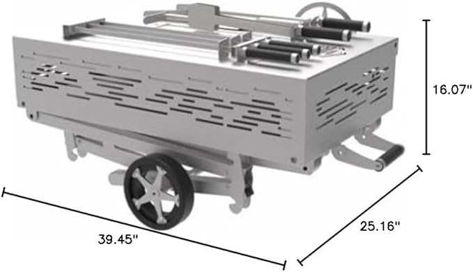 Camping Grill Premium - Stainless Steel Portable Charcoal Grill - BBQ