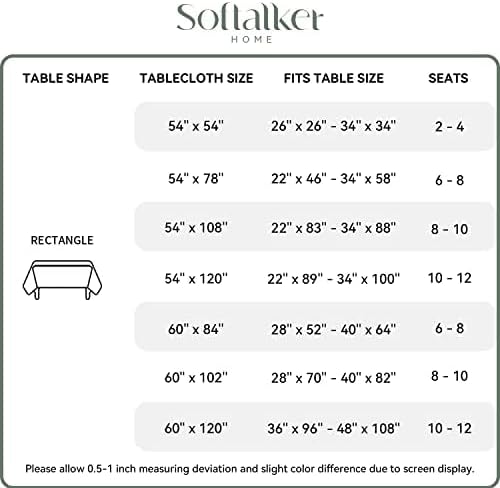 Softalker Gingham Checkered Tablecloth Square - Outdoor Waterproof Buffalo Plaid Table Cloth, Stain Resistant Washable Table Cover for Picnic, Camping - Red and White, 2 Pack - 54 x 54 Inch