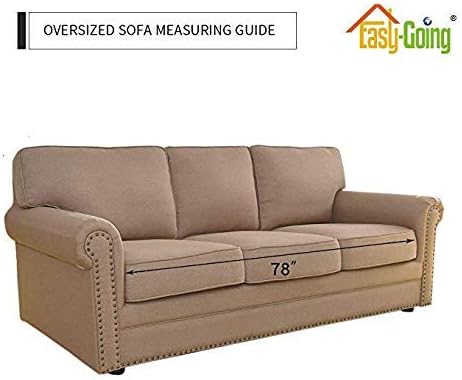 Easy-Going Reversible Couch Cover, 3 Cushion Sofa, X-Large, Blue/Ivory | Machine Washable Slipcover For Dogs, Water Resistant Furniture Mat For Living Room, Non-Slip Sofa Cover, Pet Friendly