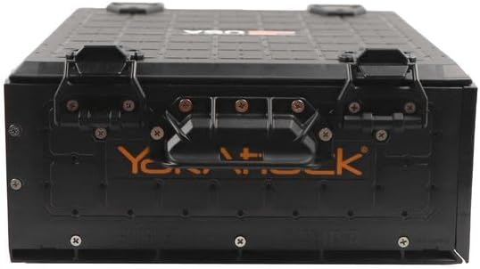 YakAttack ShortStak Solo Storage Box - Size & Color Options | Standalone Low-Profile Crate with Lid, Hinges & Latches | GridLoc Mounting Panels | Slider Feet for Under-Seat Use | Made in USA