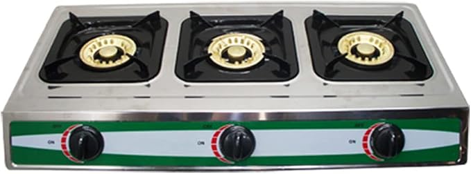 Propane Gas Portable Stove 3 Burners 30,000 BTU Stainless Steel Camping Stove