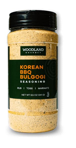 Korean BBQ Bulgogi Seasoning, 8.5 oz – Sweet & Savory Soy, Garlic, Sesame & Brown Sugar Blend for Beef, Chicken & Stir Fry – Korean Marinade Spice by Woodland Gourmet
