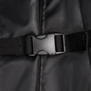600D Heavy Duty Waterproof Fire Pit Cover,Featuring Pu Coating,Equipped with Handles,Drawstrings,Buckles,Waterproof Strips and Other Craft Details,Black-Customize Size