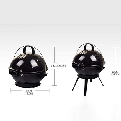Bbq Grill Charcoal Grill Charcoal Stove Portable Charcoal Grill With Lid Outdoor Cooking Camping Charcoal Barbecue Folding BBQ Round Grill Barbecue Grill Charcoal Griddle