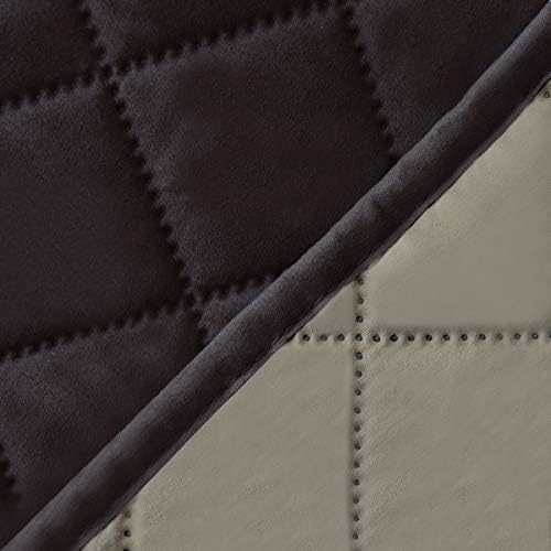 Easy-Going 4 Seater Sofa Slipcover Reversible Sofa Cover Water Resistant Couch Cover with Foam Sticks Elastic Straps Furniture Protector for Pets Children Dog Cat (XX-Large, Chocolate/Beige) | XX-Large Sofa, Washable Slipcover For Dogs, Water Resistant...
