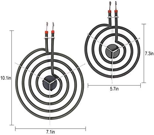 AMI PARTS SP22YA Electric Range Burner Element Unit Set Replacement Fit for G-E Hot-point Ro-per Ken-more Range Stoves (1 x WB30X253 8" & 3 x WB30X254 6")