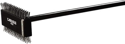 SPARTA 4029000 Stainless Steel Grill Brush, Grill Scraper With Metal Bristles, 30.5 Inches, Black