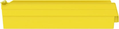 Akro-Mils 30138 Heavy Duty Plastic Shelf Bins, 18"x 6.5"x 4", Yellow, 12-Pk | Heavy Duty Nesting Storage Bins for Garage, Closet, Refrigerator, Kitchen, Cabinet, Drawer Organization, Pantry Organization