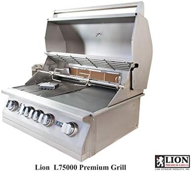 Lion Premium Grills 32-Inch Liquid Propane Grill L75000 and Double Side Burner with Lion Door and Drawer Combination Unit with 5 in 1 BBQ Tool Set Best of Backyard Gourmet Package Deal