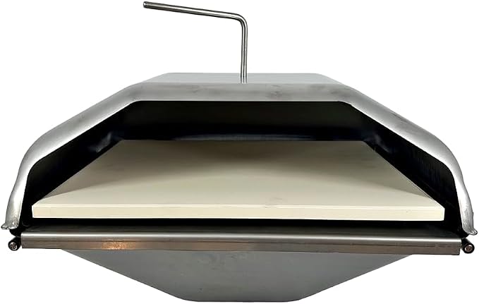 Pellethead Pizza Oven Attachment for Pellet Grills, 800°F+, SS | Fits Traeger, Pit Boss, Camp Chef, and GMG grills, Stainless steel with 13-inch stone, Reaches 800°F or higher