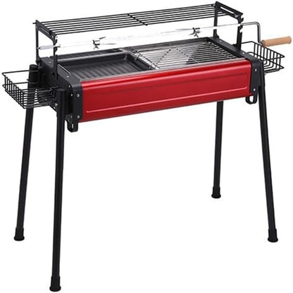 Portable Charcoal Grill for Camping BBQ Grills, Outdoor Barbecue Grill with Folding Design, Lightweight and Stable Support,78 * 32 * 80Cm-D