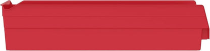 Akro-Mils 30138 Heavy Duty Plastic Shelf Bins, 18"x 6.5"x 4", Red, 12-Pk | Heavy Duty Nesting Storage Bins for Garage, Closet, Refrigerator, Kitchen, Cabinet, Drawer Organization, Pantry Organization