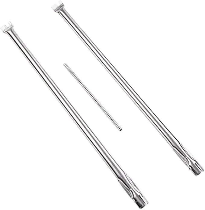 GasSaf Burner Tube Set Replacement for Weber 7507, Spirit S-200, S-210, E-200, E-210, Spirit 500 and 500LX, Genesis Silver A Grill Parts, 27 inch 304 Stainless Steel Gas Grill Burner Tube Kit