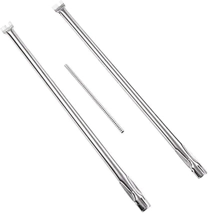 GasSaf Burner Tube Set Replacement for Weber 7507, Spirit S-200, S-210, E-200, E-210, Spirit 500 and 500LX, Genesis Silver A Grill Parts, 27 inch 304 Stainless Steel Gas Grill Burner Tube Kit