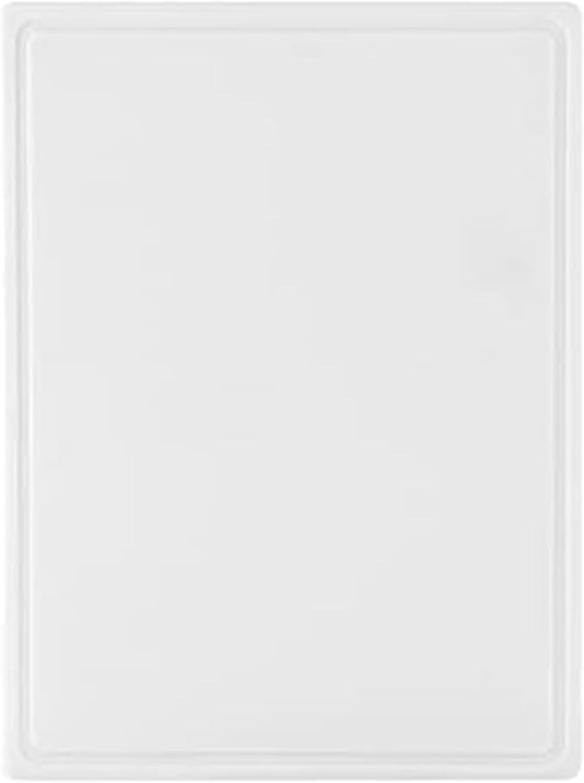 FARBERWARE Extra-Large Plastic Cutting Board, 15x20 Inch Dishwasher-Safe Chopping Board with Juice Groove, Non-Slip Surface, Durable, White