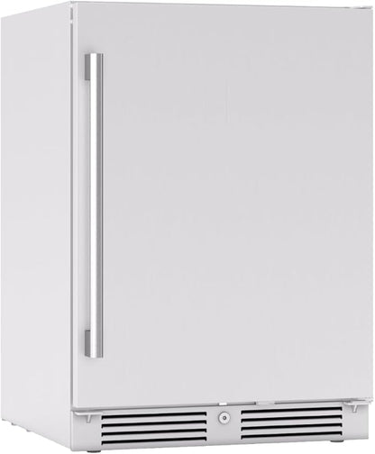 Zephyr Presrv 24 Inch Outdoor Wine Fridge & Beverage Refrigerator Single Zone Under Counter - Drink Chiller Freestanding Stainless Steel Door - 136 cans (Single-Zone Outdoor Wine & Beverage Cooler)
