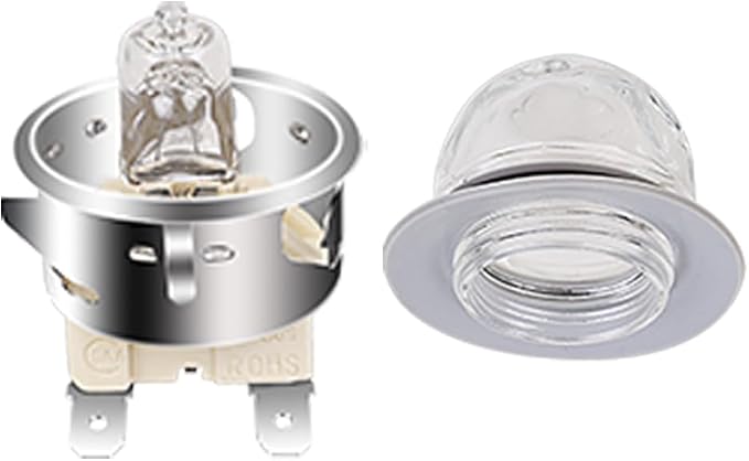 G9 High Temperature Resistance 500 Degrees 120V 25W Steam Oven Lamp, Round Glass Cover Resistant to High Temperature, G9 Halogen Bulb, Ceramic Holder, Cut-out 35.5mm Diameter (120V 25W(35# HB))