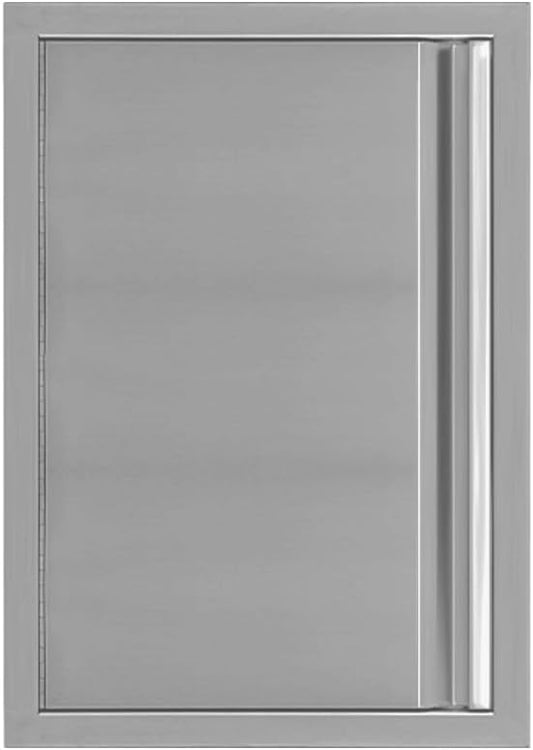 Outdoor Kitchen Doors 17" W x 24" H, Stainless Steel BBQ Access Doors, Flush Mount BBQ Door for Outside Kitchen Grilling Station, Barbeque Oven Island, Storage Cabinet Door
