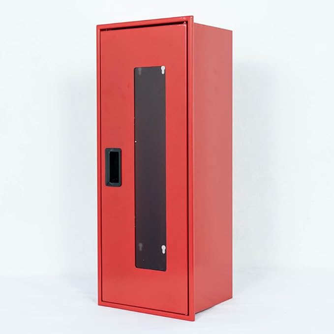 Fire Extinguisher Box Large Size 23 inch Height up to 12 lb | Fire Extinguisher Storage | Weaterproof Cabinet | Fire Extinguishers Wall Mounted Box | Visible Fire Safety Cabinet Storage | Wall-Fixed
