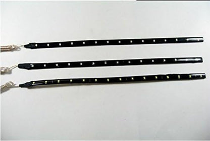ucomshop 12V 15 LED 60CM Car Grill Flexible Waterproof Light Strip SMD White Pack of 5