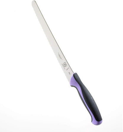 Mercer Culinary Millennia Color Handle Cutlery 10" Bread Knife (Wavy Edge Wide) Purple