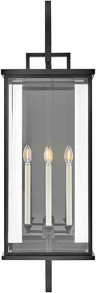 Hinkley Weymouth Grande Wall Mount Lantern, Black