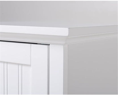 OS Home and Office Furniture 15" 1-Door Wood Kitchen Storage Pantry in White