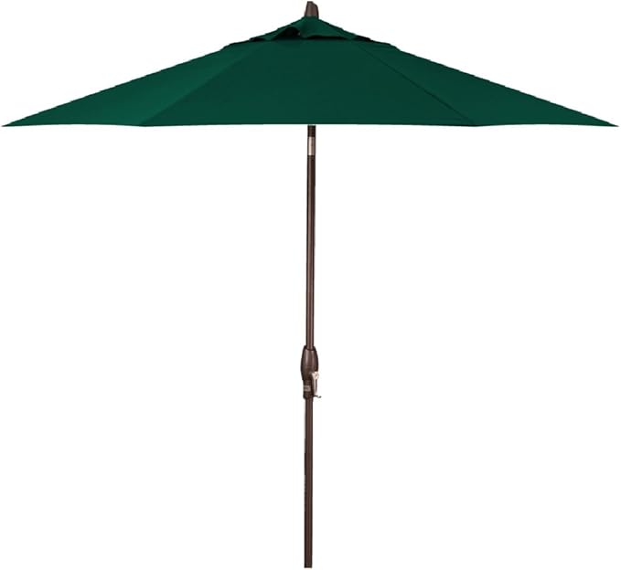Treasure Garden 9-Foot (Model 810) Deluxe Auto-Tilt Market Umbrella with Bronze Frame and Sunbrella Fabric: Forest Green (Includes Extended Frame Warrantee)
